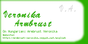 veronika armbrust business card